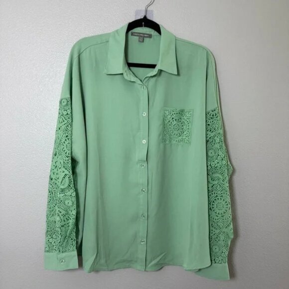 Kate & Mallory Mint Green Blouse NWOT - Picture 1 of 6